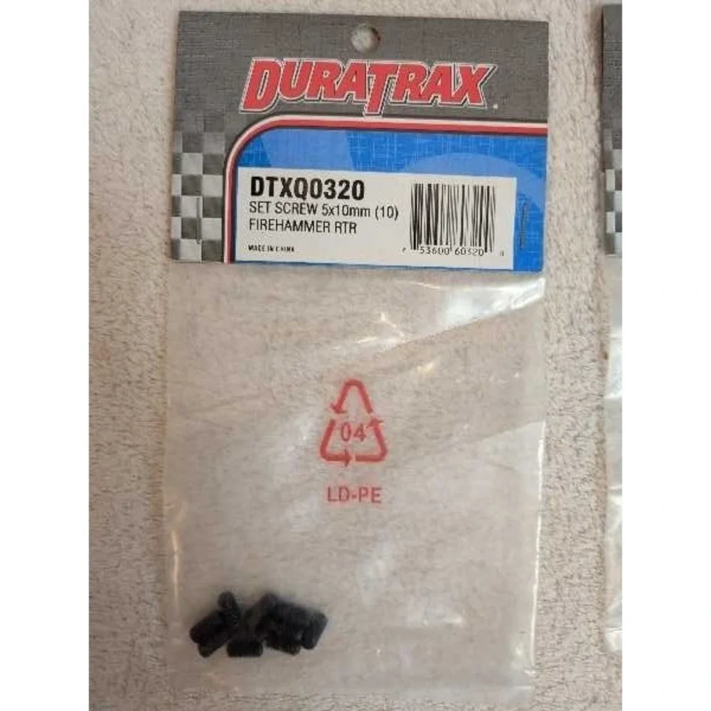 DuraTrax DTXQ0320 Set Screw 5x10mm Firehammer RTR Lot of 2 RC Parts
